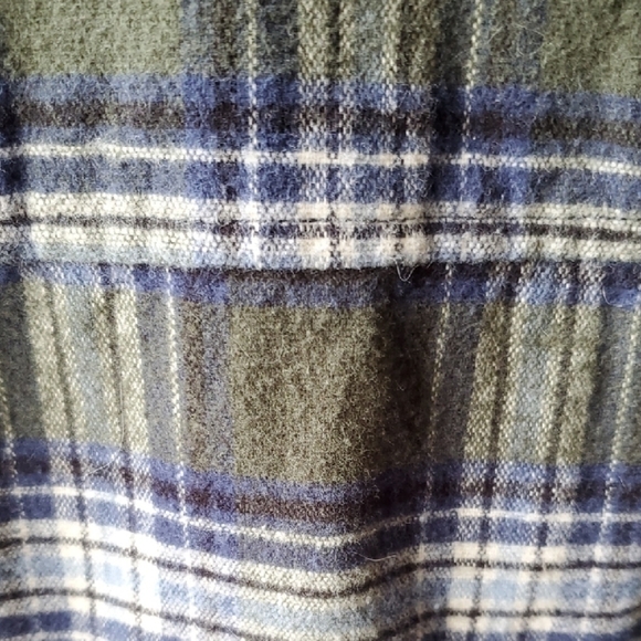 Lee Olive and Navy FLANNEL  Checkered Shirt - Picture 10 of 10